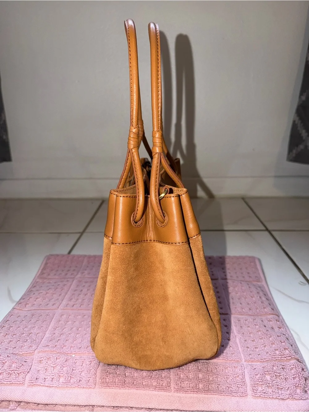 Genuine Suede Shoulder Bag – New with Tags - Picture 4 of 11